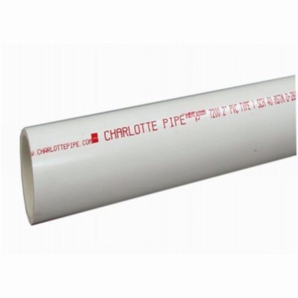Charlotte Pipe And Foundry 112x 2 SCH40 DWV Pipe PVC 07112  0200HA